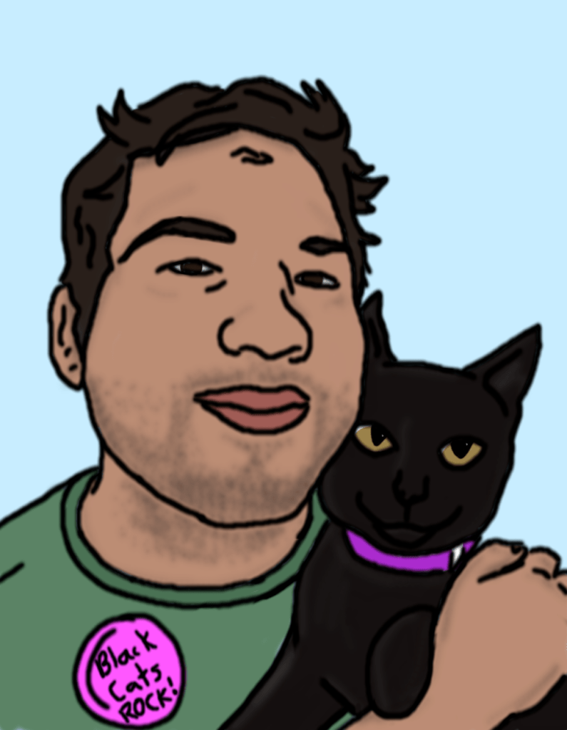Selfie of me and my cat batsy